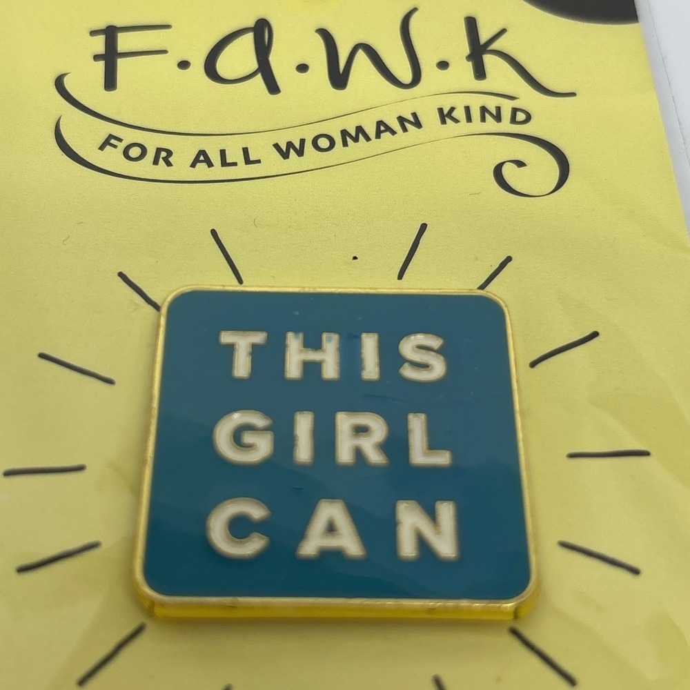 F.A.W.K. For All Woman‎ Kind This Girl Can Power Pins Enamel Pin BFF For Her